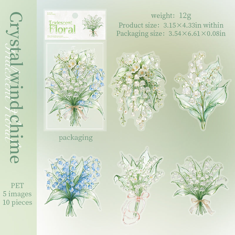 Iridescent Floral Stickers
