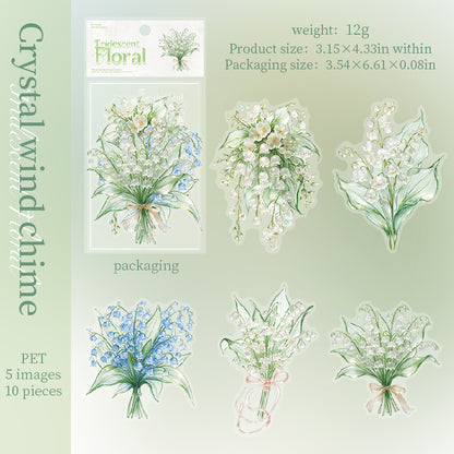 Iridescent Floral Stickers
