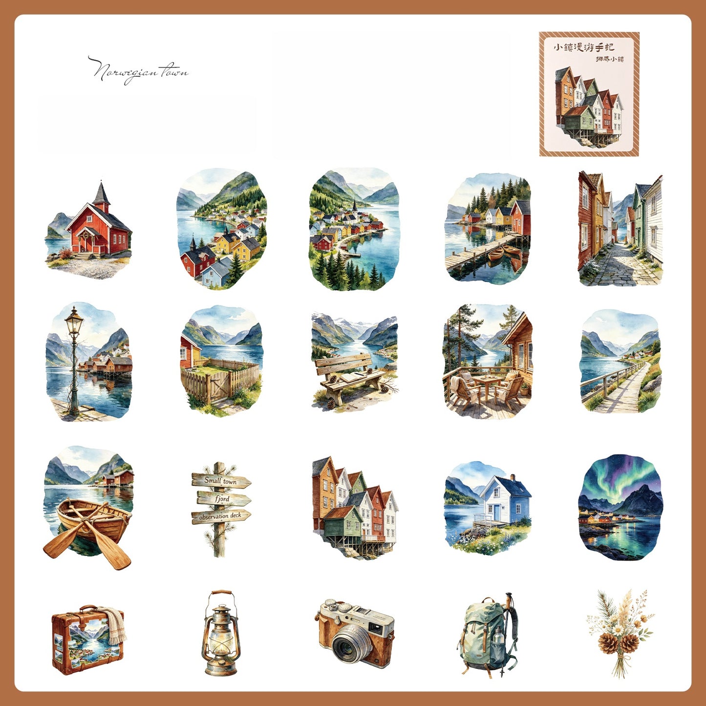 Little Town Wanderings Stickers