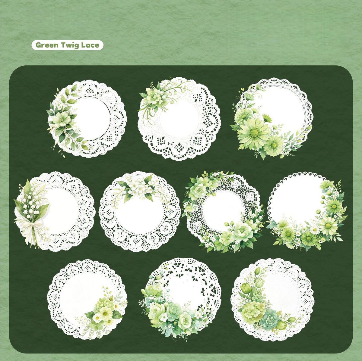 Lace Floral Stickers