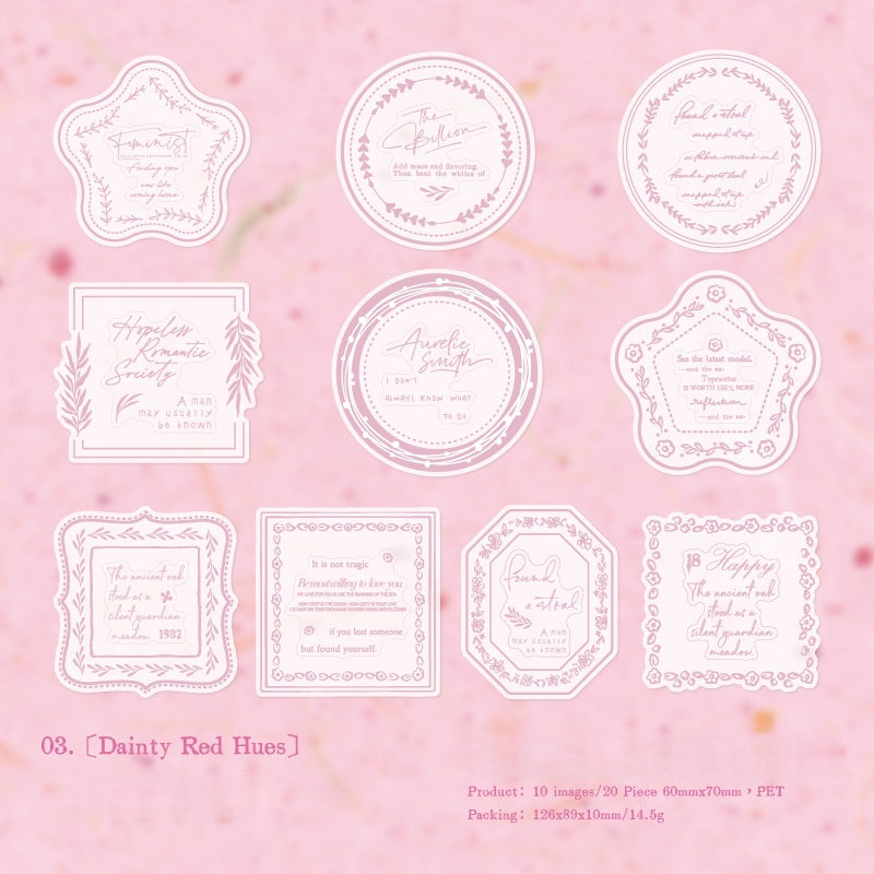 Vintage Typography Frame Stickers