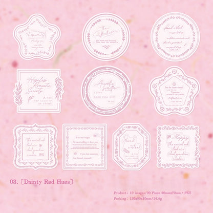 Vintage Typography Frame Stickers
