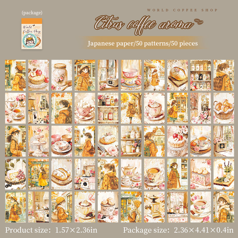 World Coffee Shop Stickers