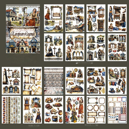 European Vintage Court Sticker Book