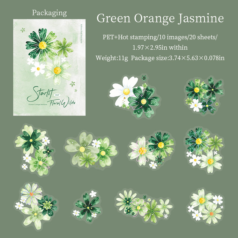 Starlit Flower Field Stickers