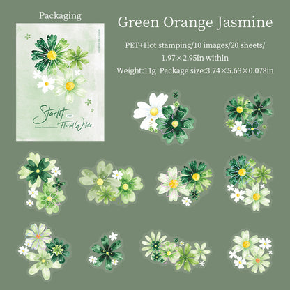 Starlit Flower Field Stickers