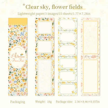 Afternoon Flower Field Memo Pad