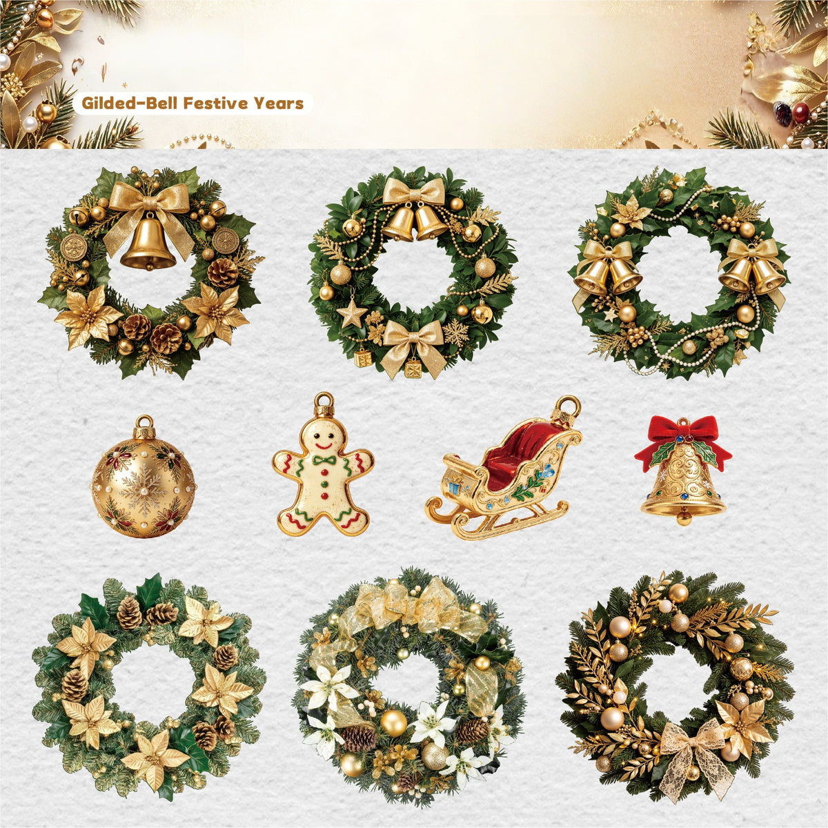 Christmas Wreath Stickers