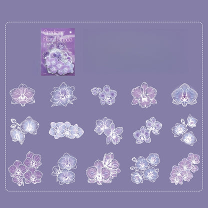 Colorful Floral Shadows Stickers