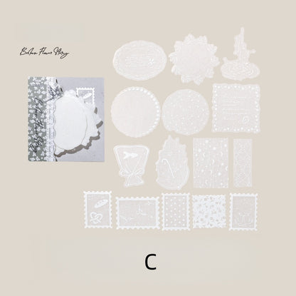 White Mist Journal Puffy Stickers
