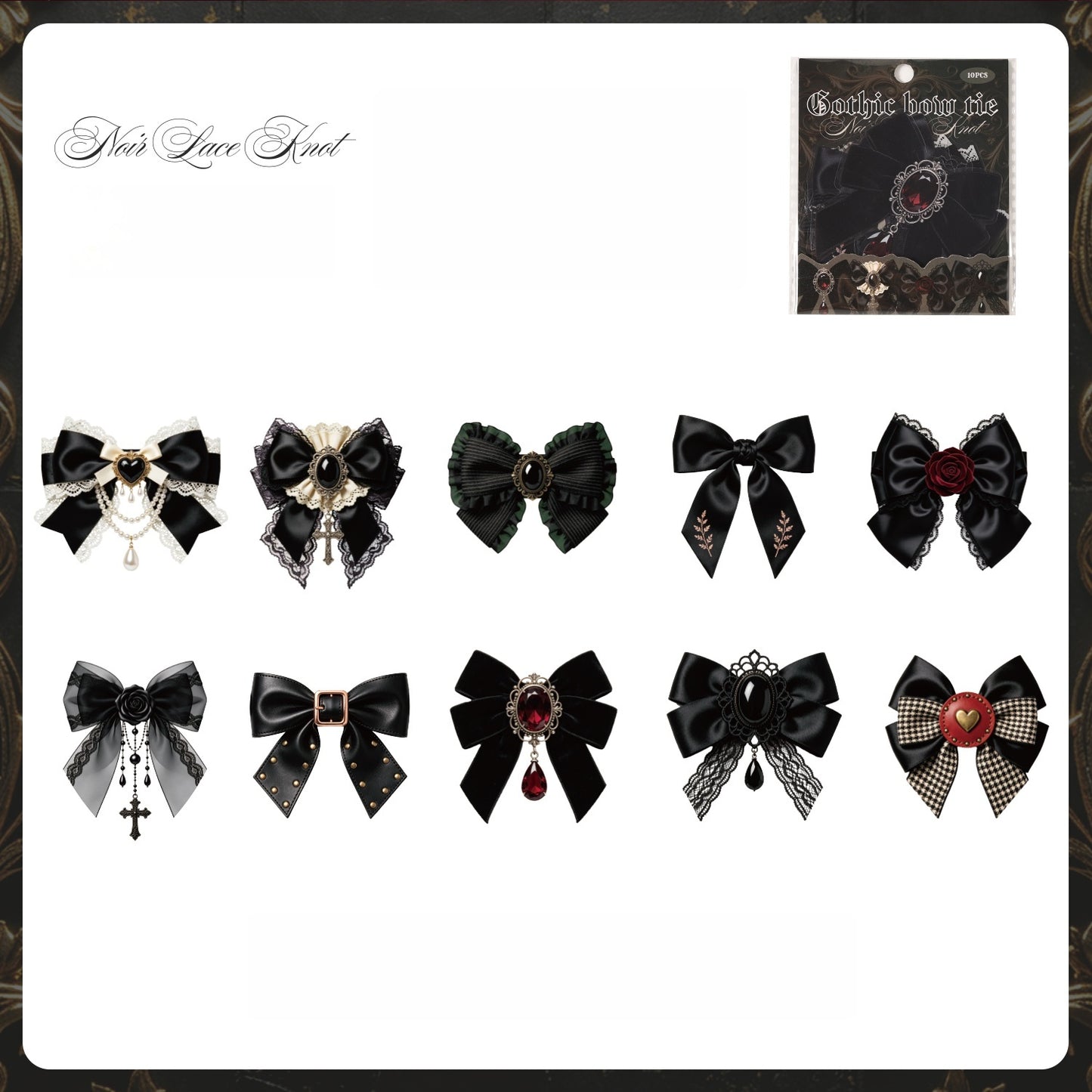 Gothic Bow Tie Stickers
