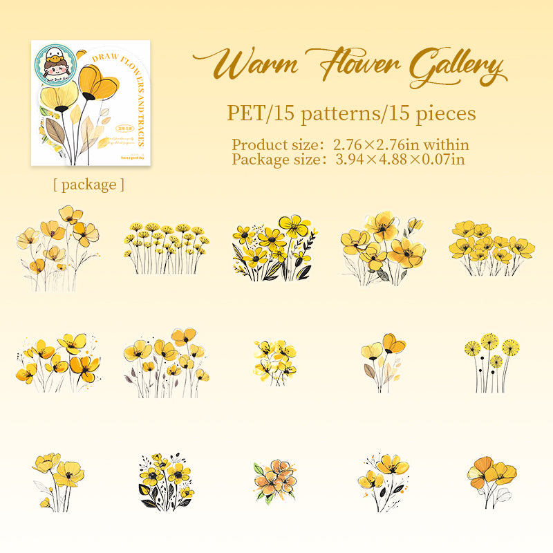 Draw Flowers and Traces Stickers