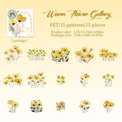 Draw Flowers and Traces Stickers