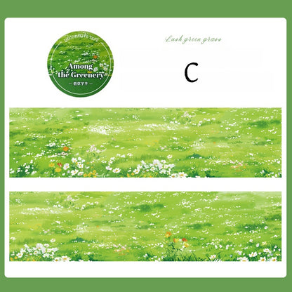 Strolling Under Green Shade Tape