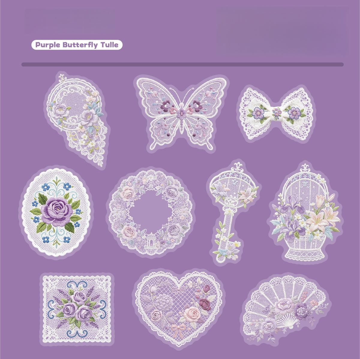 Sheer Floral Stickers