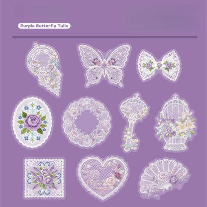Sheer Floral Stickers