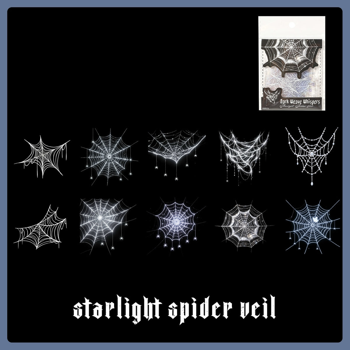 Vintage Spider Web Stickers