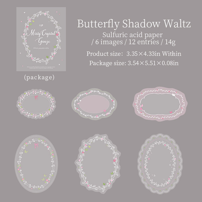 Floral Vellum Frame Stickers