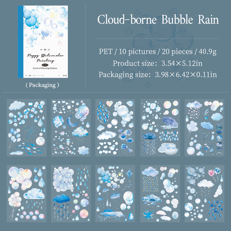 Misty Watercolor Sticker Book
