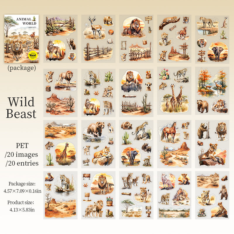 Animal World Sticker Book