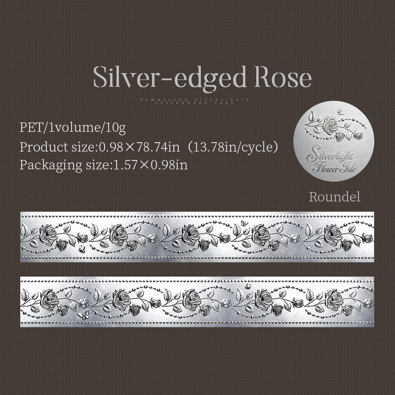Silver Bloom Isle Washi Tape