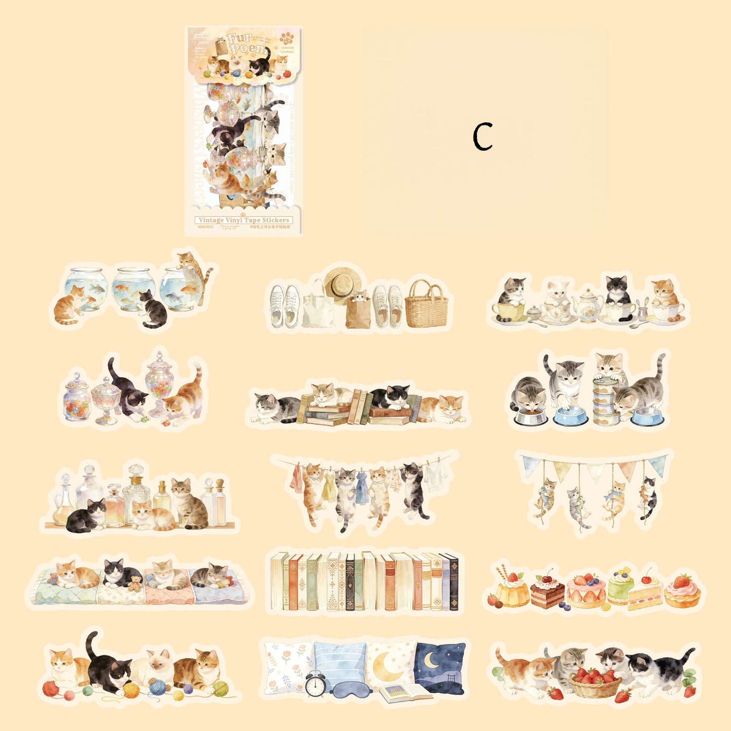 Whispered Notes Strips Stickers