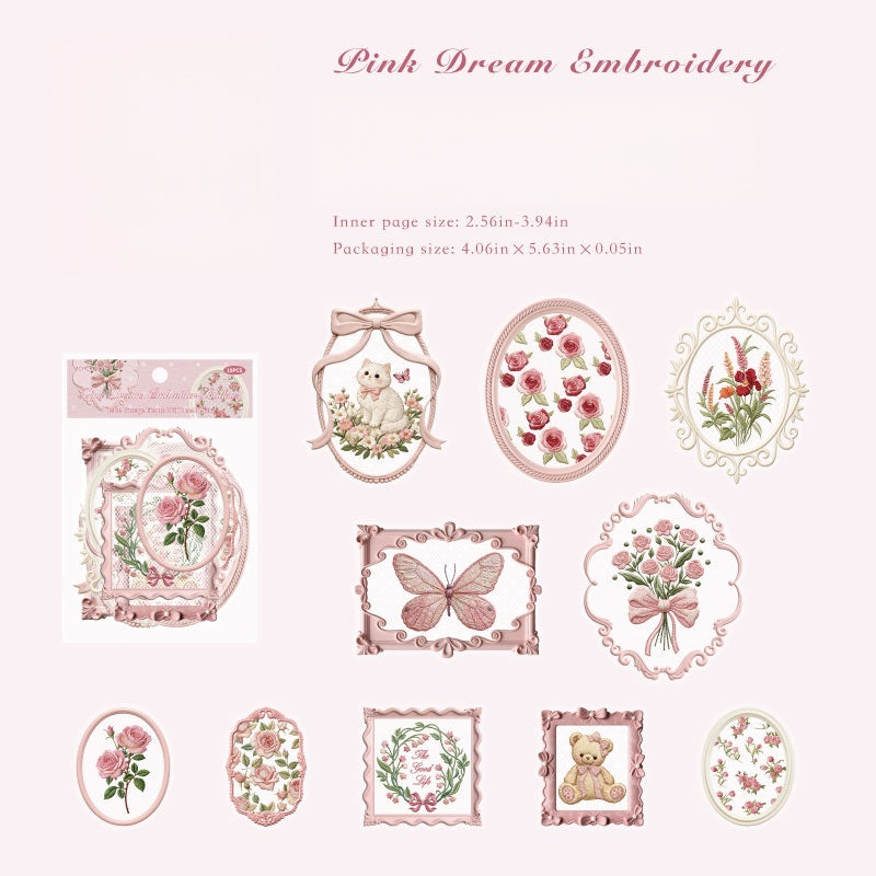 Lace Floral Frame Stickers