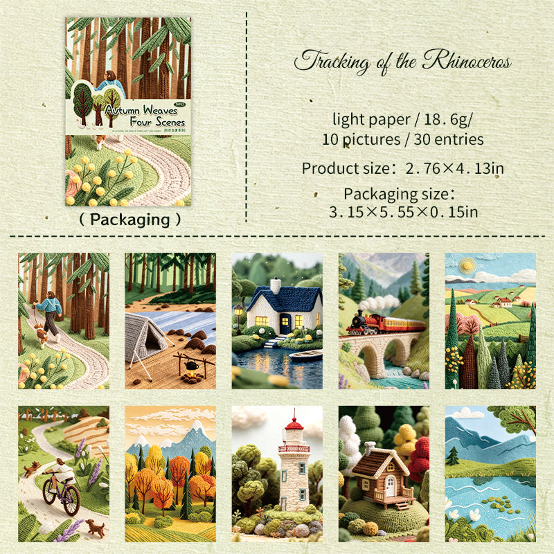 Four Autumn Scenes Papers