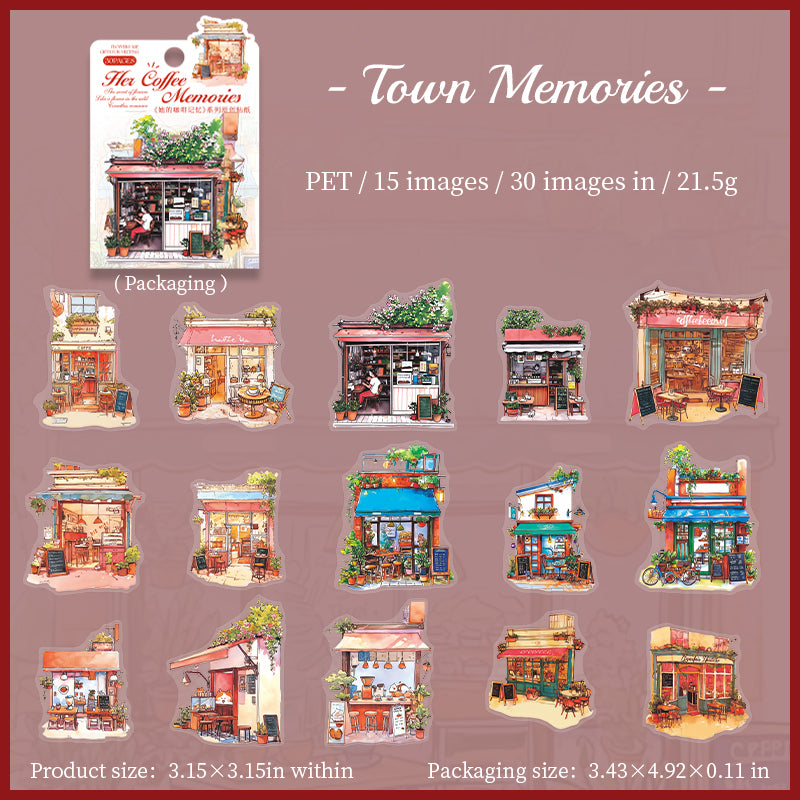 Her Coffee Memories Stickers