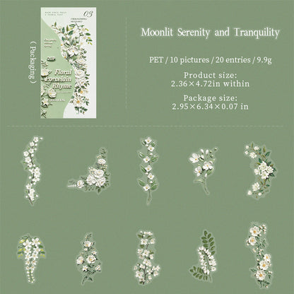 Floral Porcelain Elegance Stickers