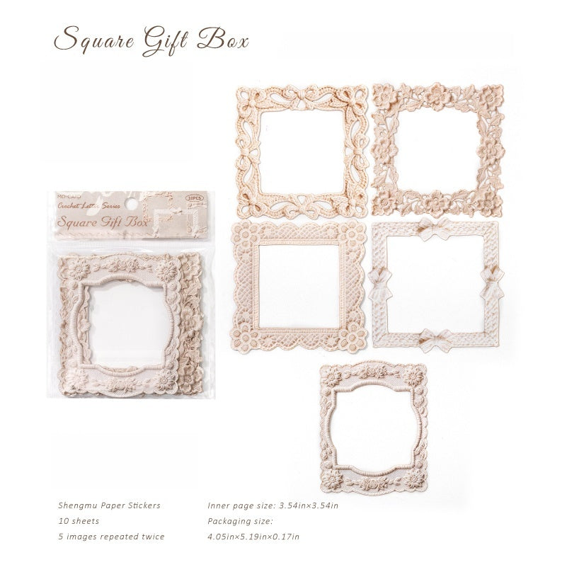 Crochet Floral Letter Frame Papers
