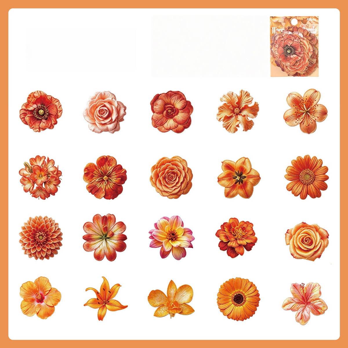 Woven Floral Omnia Stickers