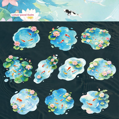Clear Pond Koi Stickers