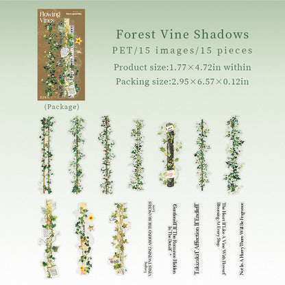 Floral Vine Stripe Stickers