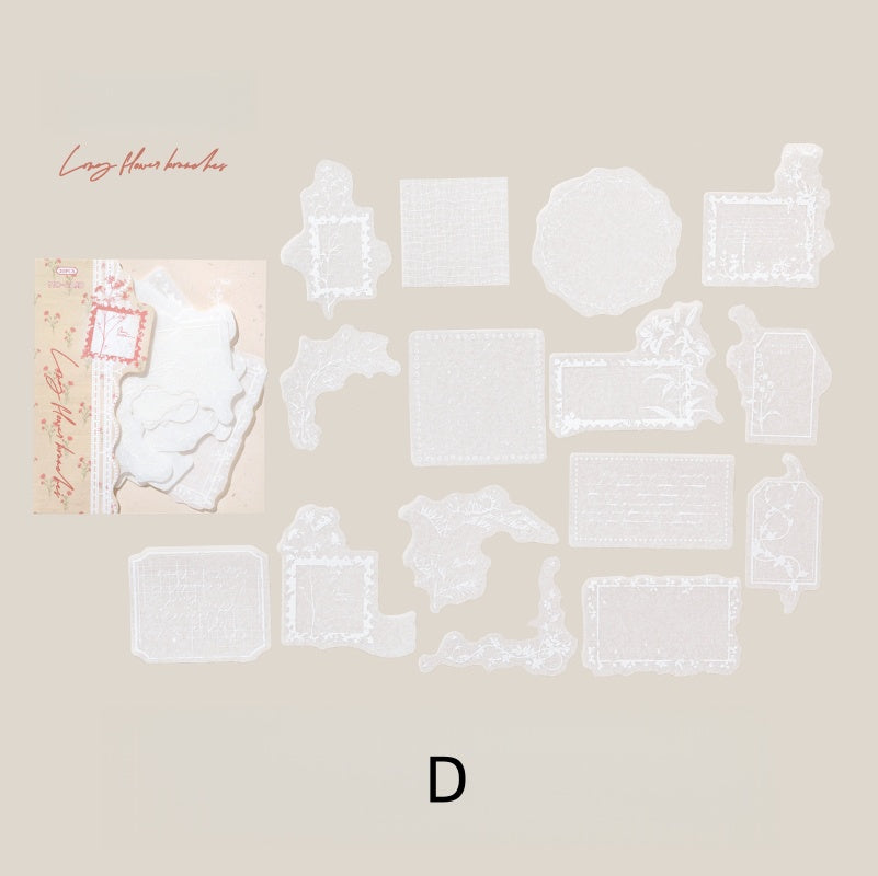 White Mist Journal Puffy Stickers