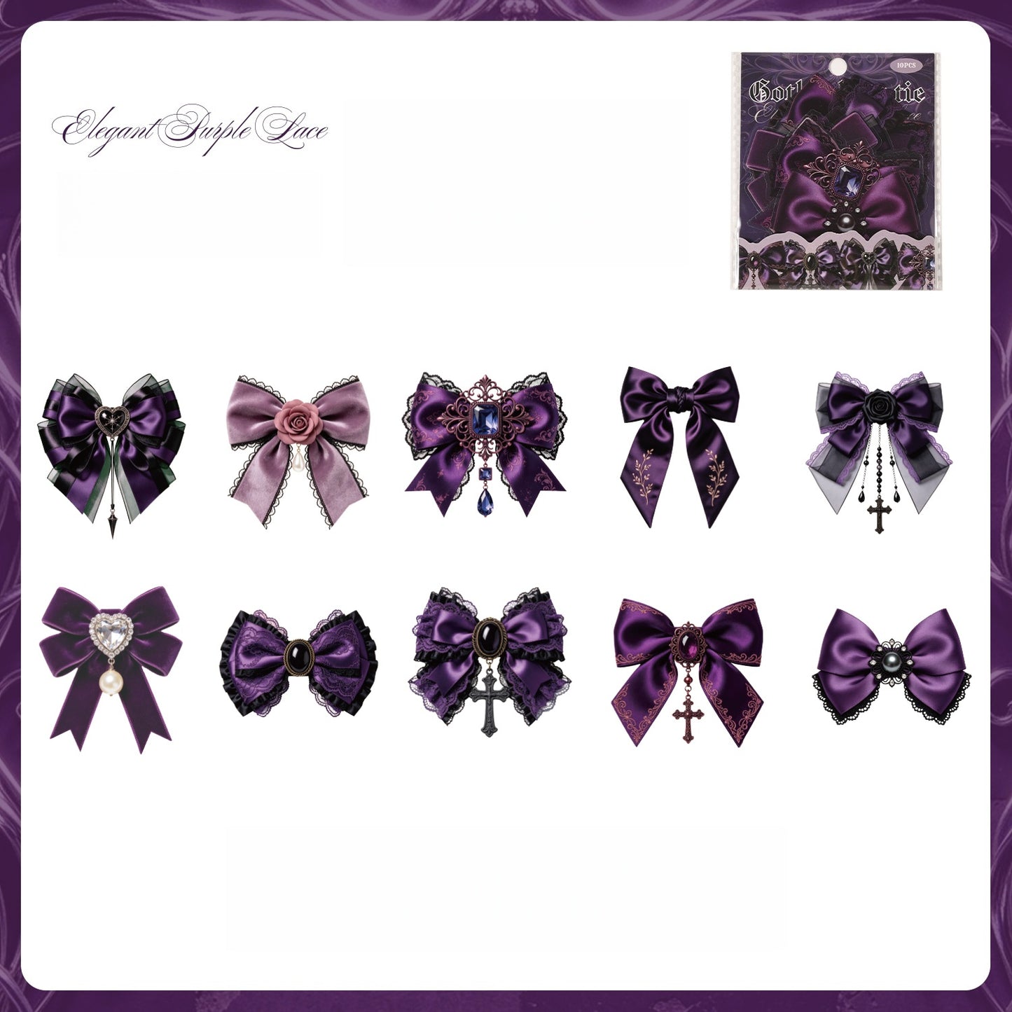 Gothic Bow Tie Stickers
