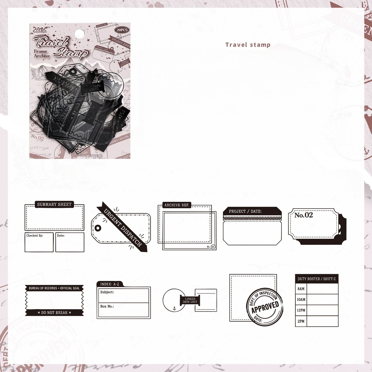 Archive Frame Words Stickers