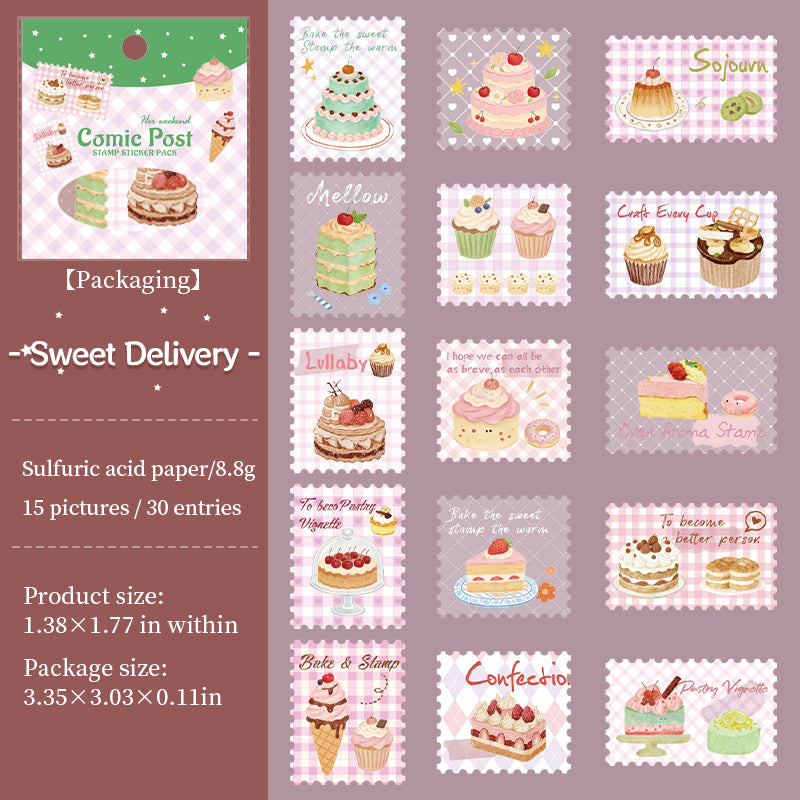 Comic Post Stamp Stickers