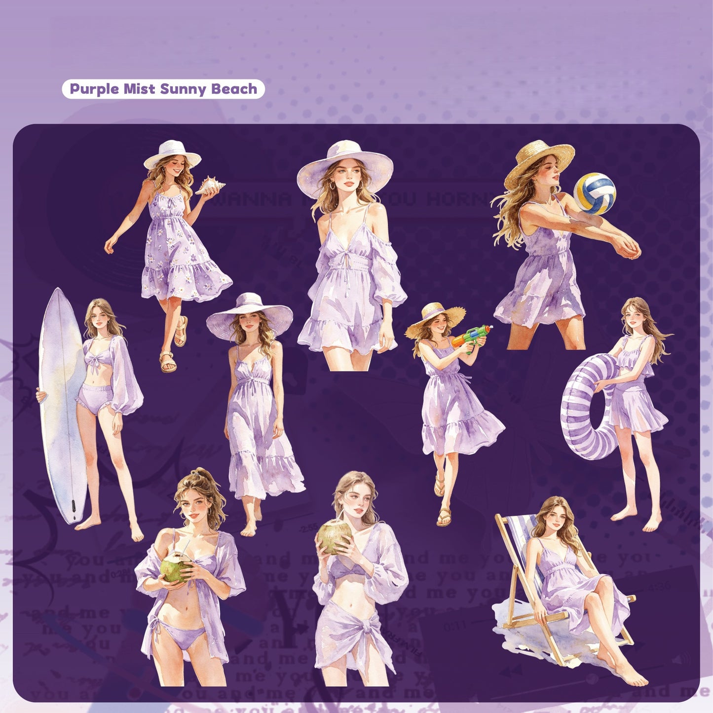 Hello Summer Stickers