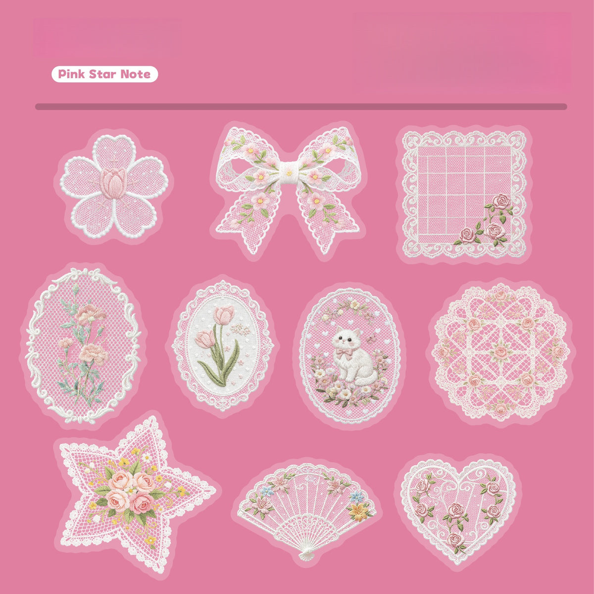 Sheer Floral Stickers