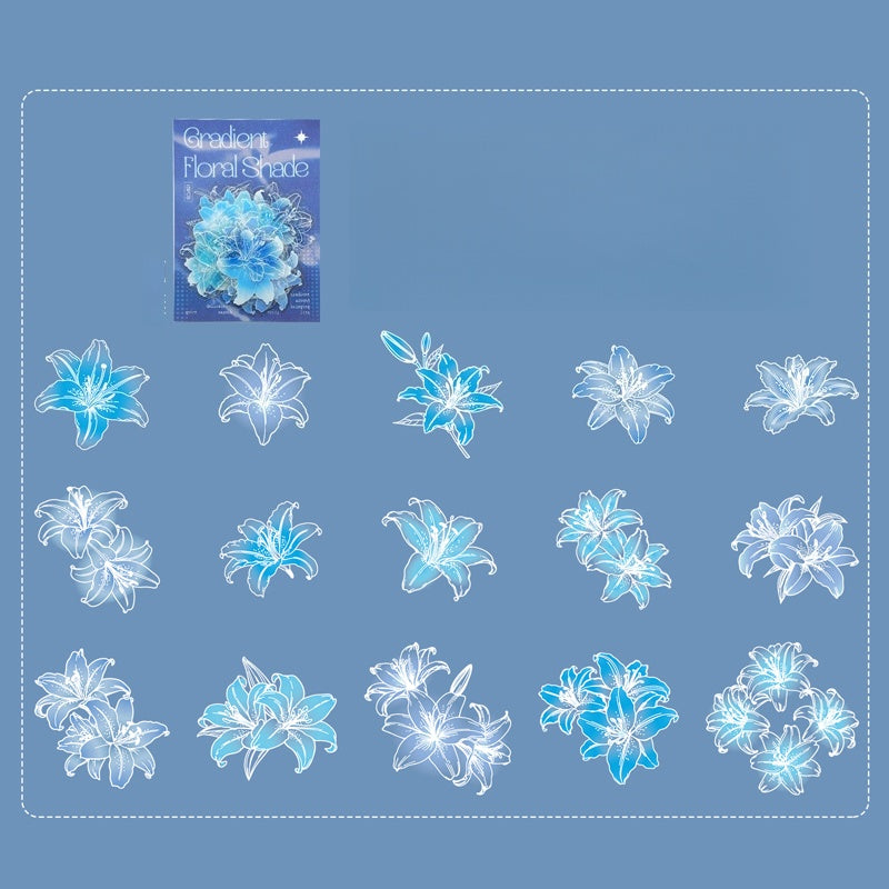 Colorful Floral Shadows Stickers