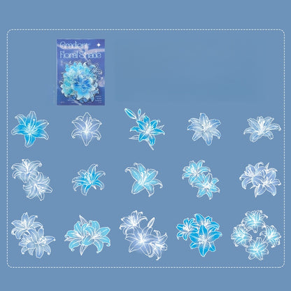 Colorful Floral Shadows Stickers