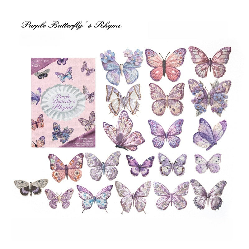 Butterfly Textile Book Stickers