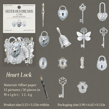 Gilded Silver Memories Stickers