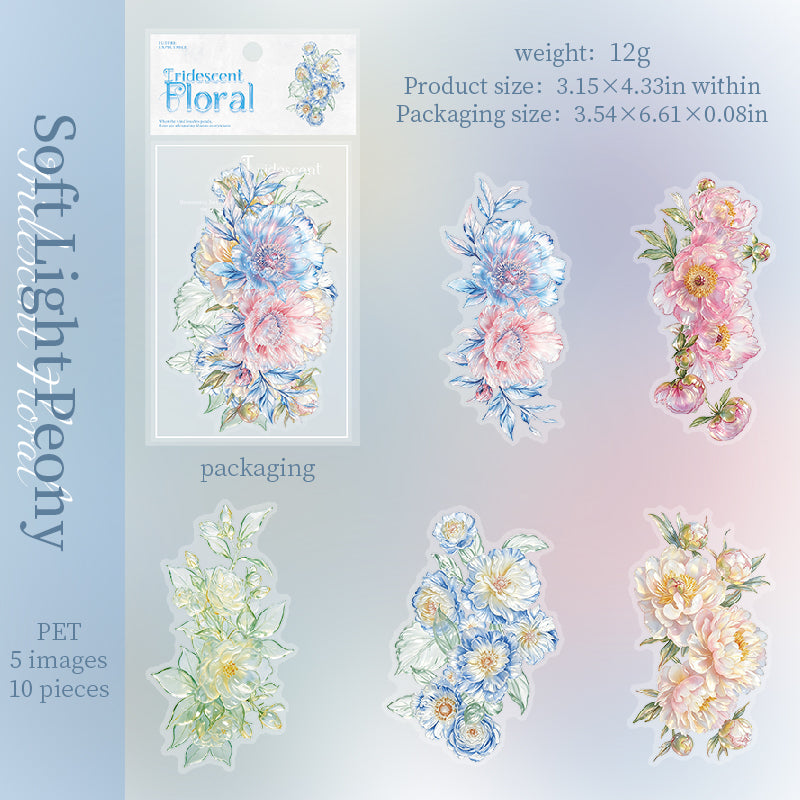 Iridescent Floral Stickers