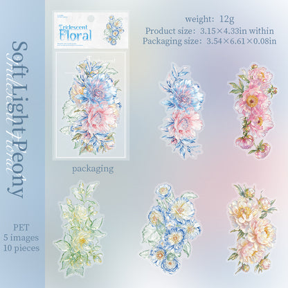 Iridescent Floral Stickers