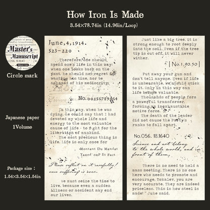 Master's Manuscript Washi Tape