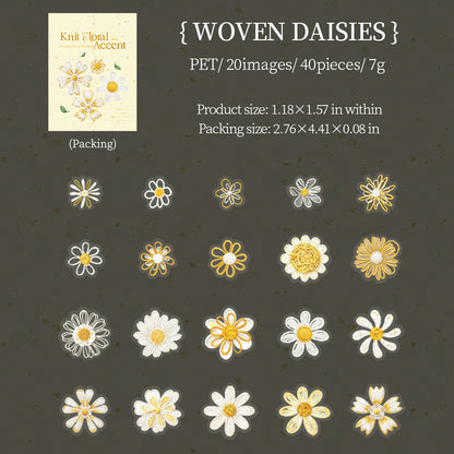 Vintage Embroidered Floral Stickers