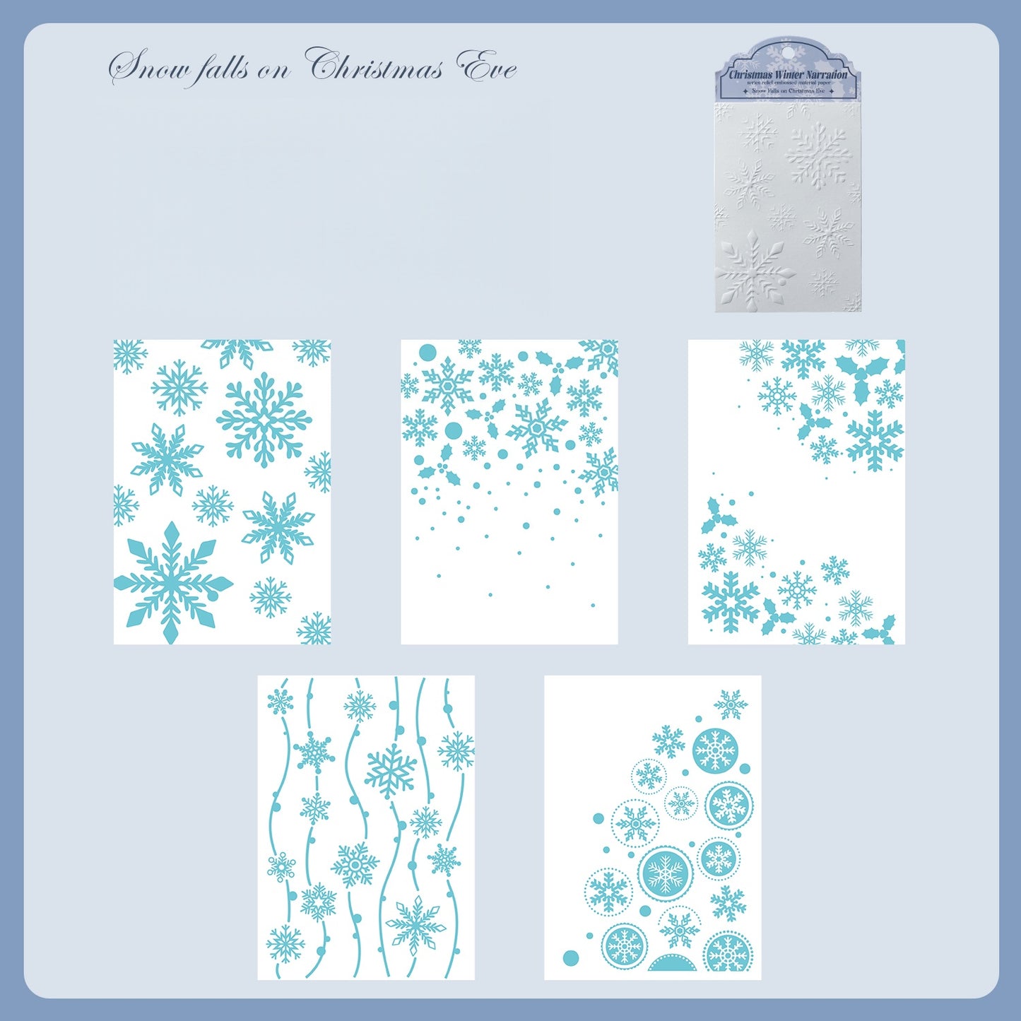 Christmas Winter Tales embossed Papers