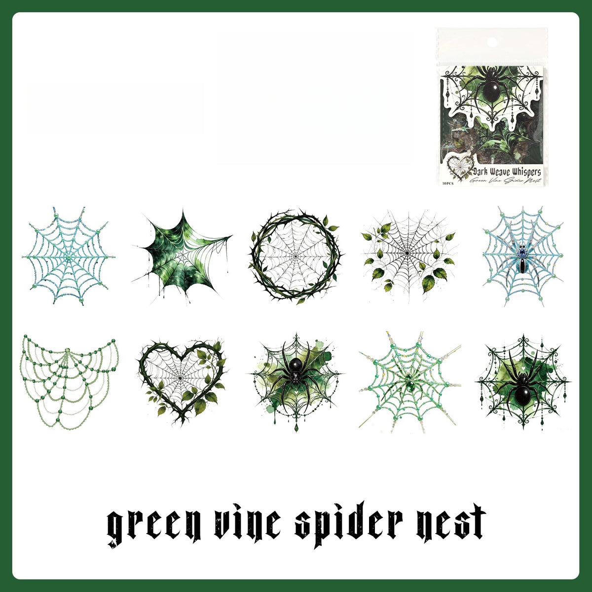 Vintage Spider Web Stickers
